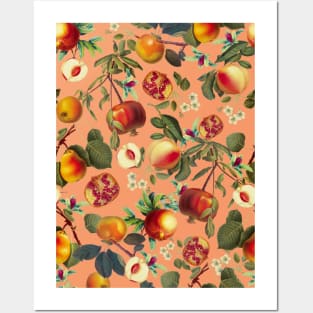 Vintage Fruit Pattern XXIX Posters and Art